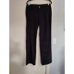 Athleta black, stretchy 95% nylon 5% spandex wide leg athletic pants. Women's si
